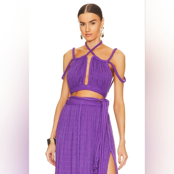 4S. NWOT KASIA KULENTY X REVOLVE APHRODITE TOP IN VIOLETA - Picture 2 of 8